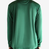Green pullover worn by a person, showing the pullover's fit