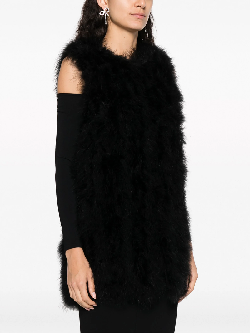 YVES SALOMON - Women Long Feather Gilet