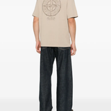Tan t-shirt, full body view