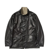 AURALEE - Men Rvrsble Wool Twisted Twill Sheep Leather Hlf Coat