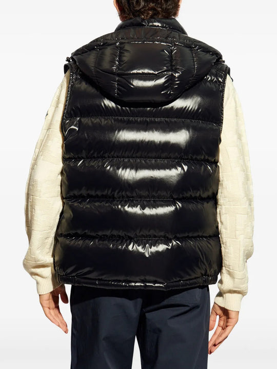 Black jacket worn by a person, showing the jacket fit