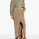 Brown sneakers, full body view