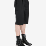 black shorts,side view