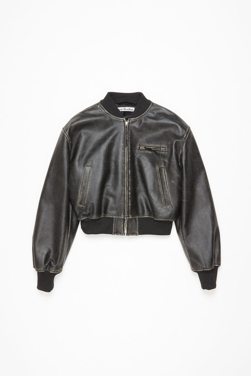 ACNE STUDIOS - Women Leather Bomber Jacket