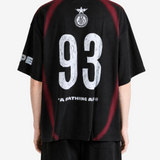 A BATHING APE - Men Heavy Wash Hand Draw Football Multi Logo Relaxed Fit Tee