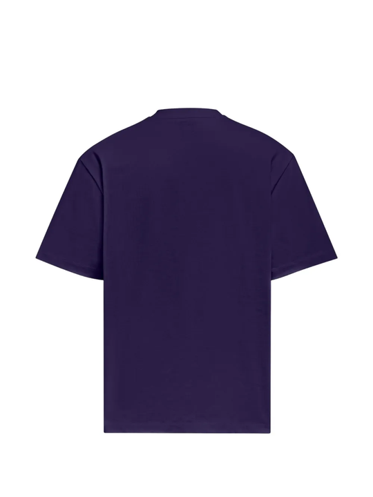 Navy tee, back view