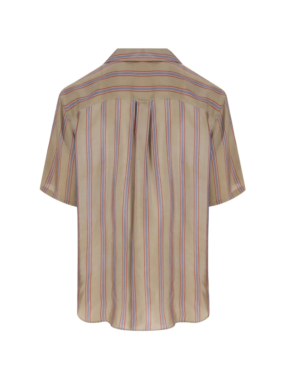 Beige striped shirt,back view