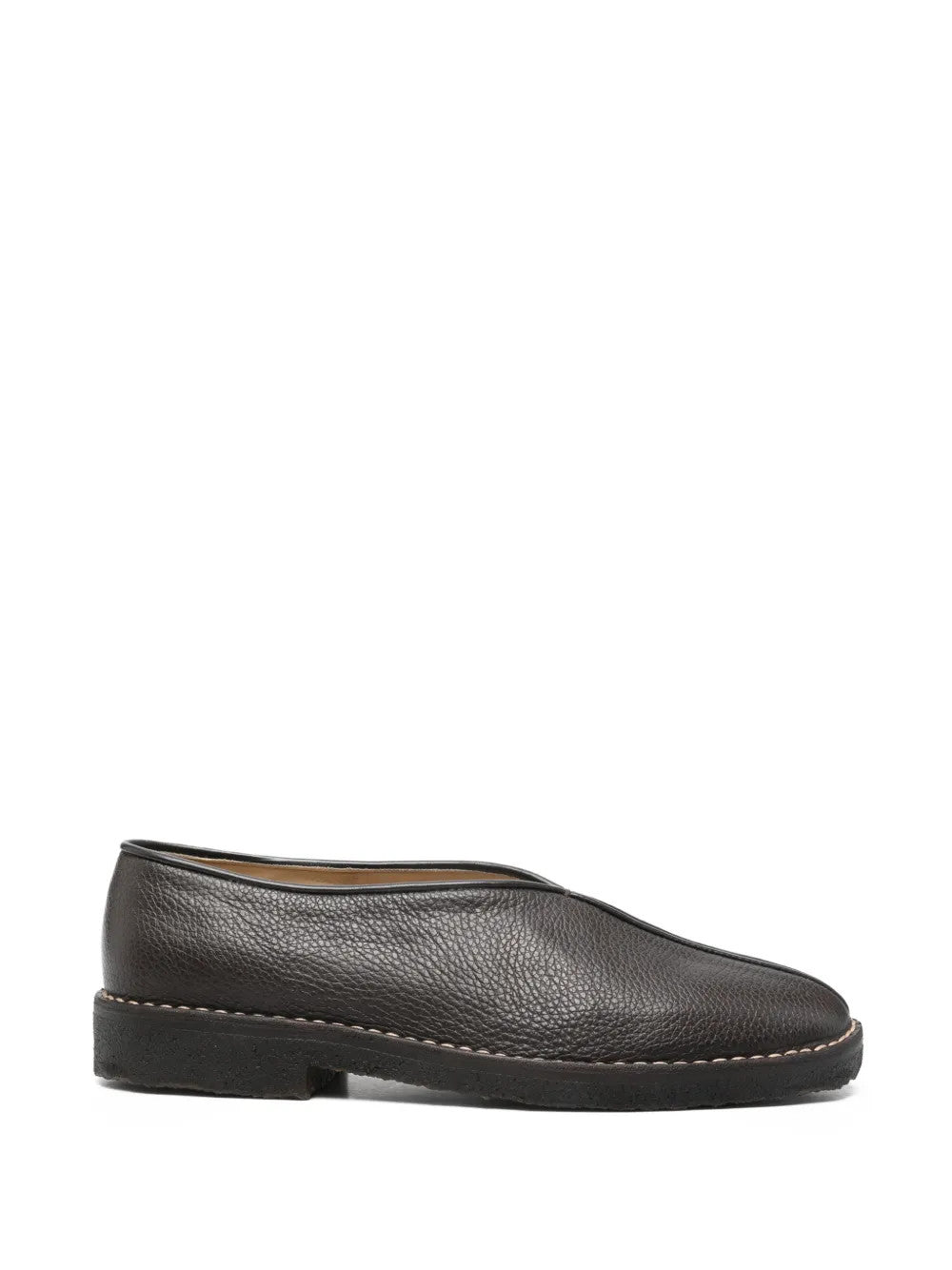 Brown sandals, side view