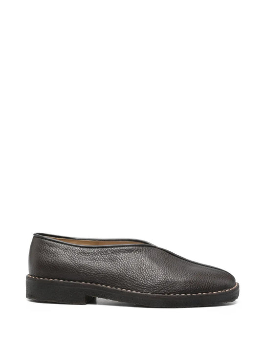 Brown sandals, side view