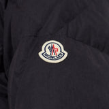 Close up of Black jacket, showing texture of the 100% cotton fabric