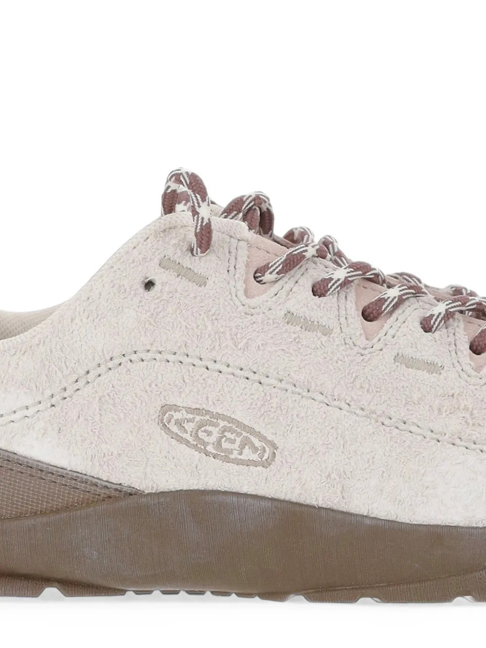 Tan shoes, side view