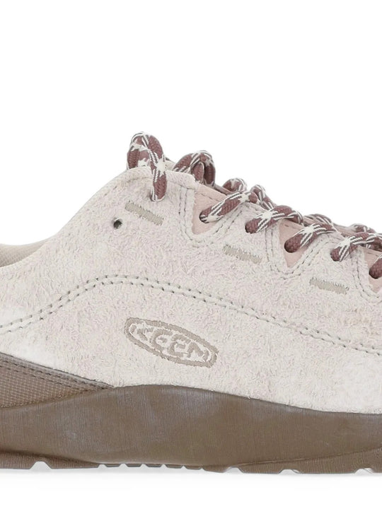 Tan shoes, side view