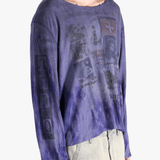 Purple top worn by a person, showing the tops fit