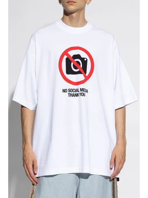 VETEMENTS Unisex No Social Media T-Shirt