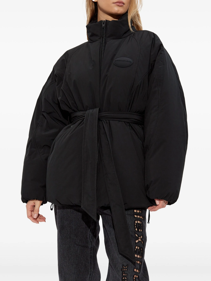 ALEXANDER WANG - Women Dome Silicone Patch And Self Belt Puffer Coat