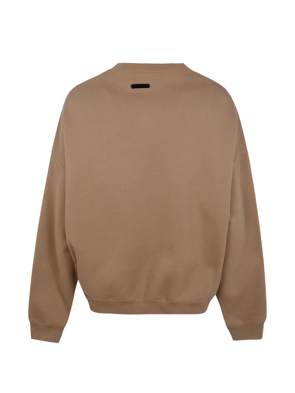 Tan hoodie, back view