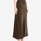 Brown skirt, full body view