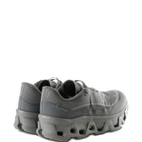 Grey sneakers, back view