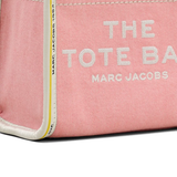 Close up of pink bags, showing texture of the cotton fabric