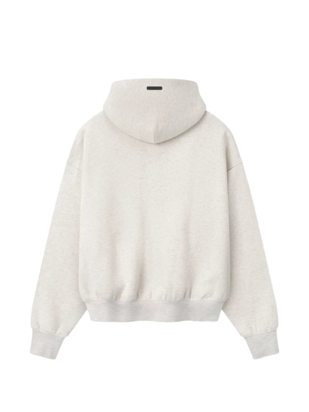 White hoodie, back view 