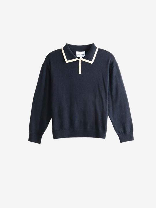 Navy shirt, front view