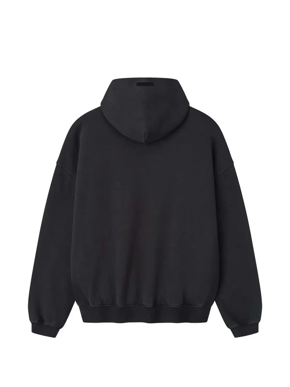 Black hoodie, back view