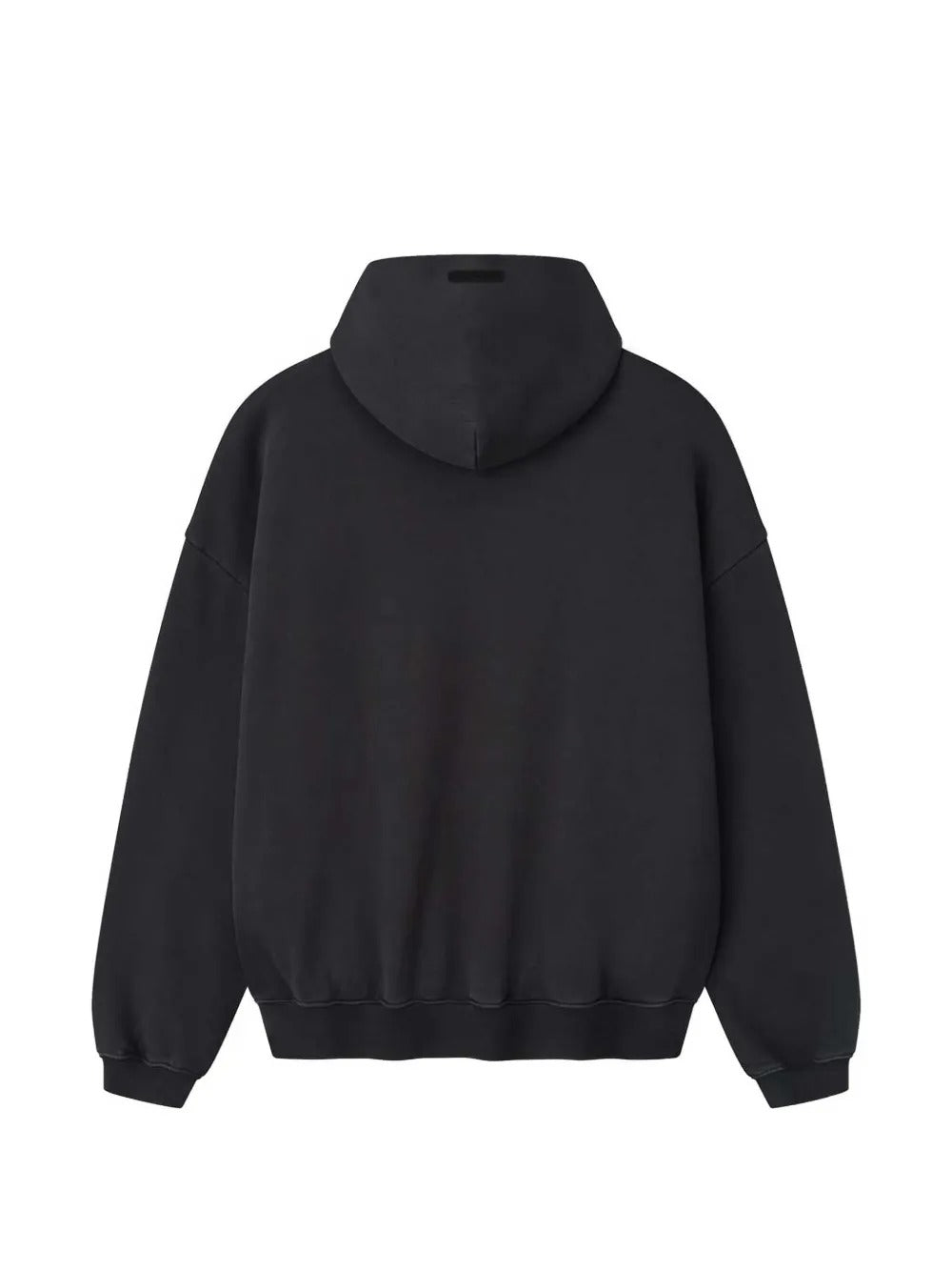 Black hoodie, back view