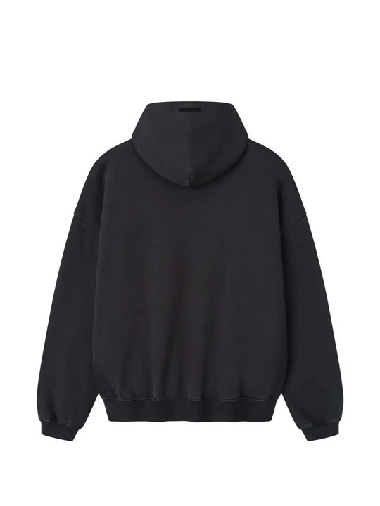 Black hoodie, back view