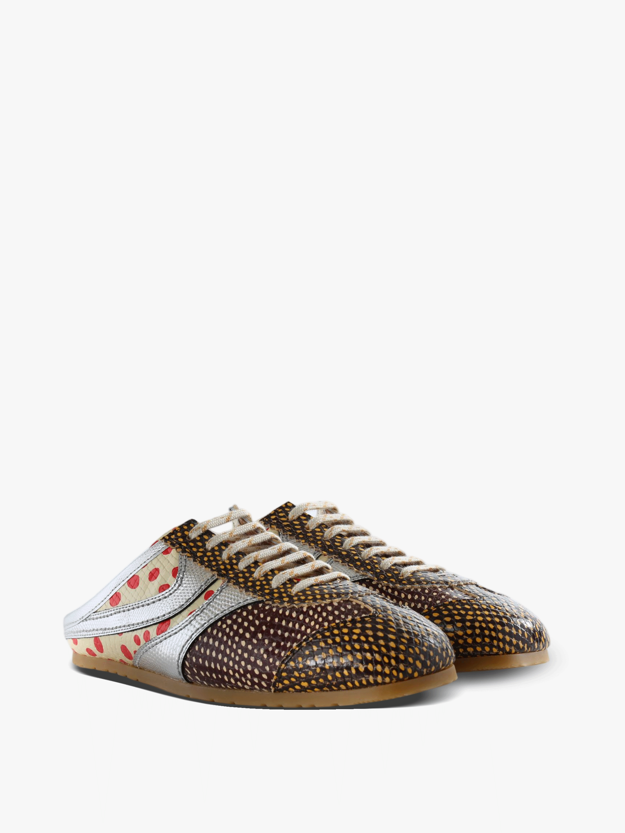 Brown shoes, front view