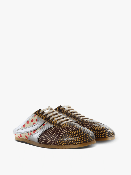 Brown shoes, front view