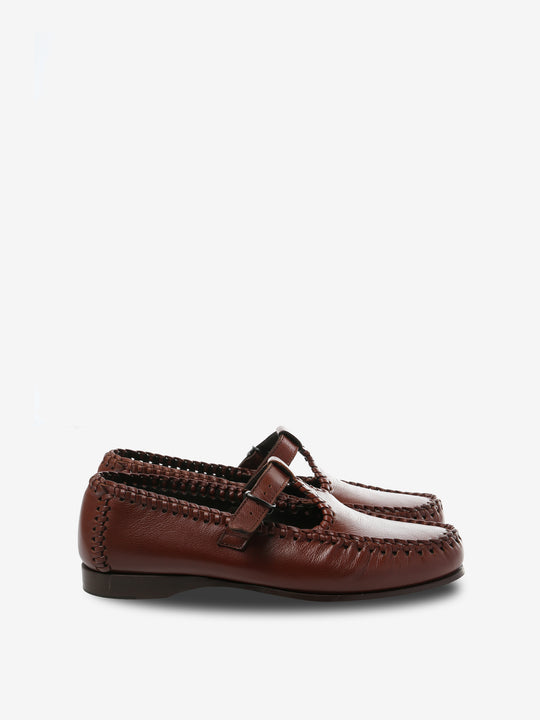 Brown loafer, front view