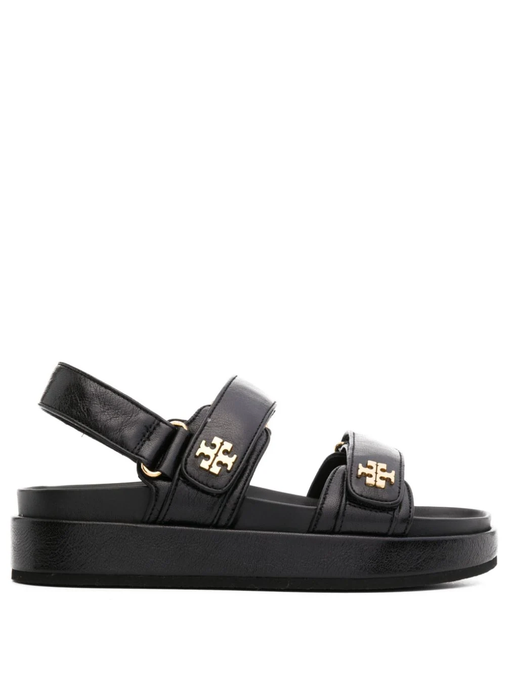 Black sandal, front view
