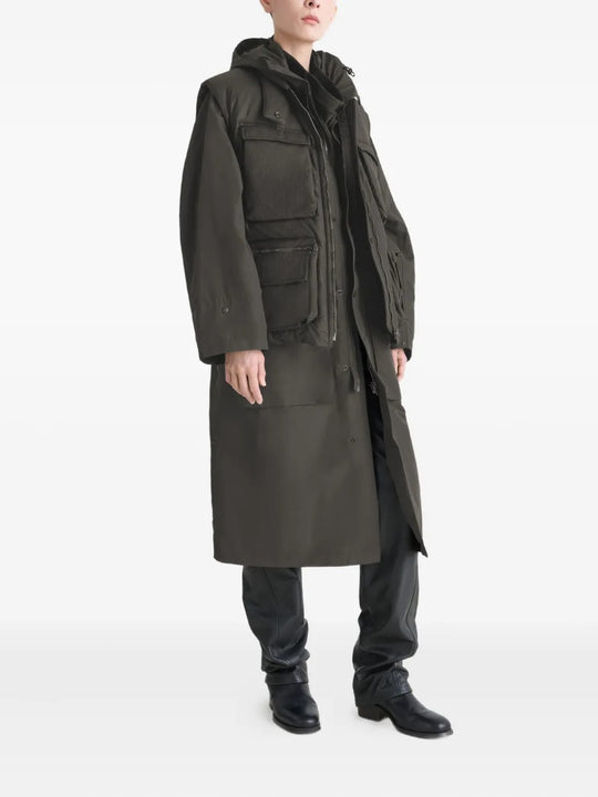 Brown coat, full body view