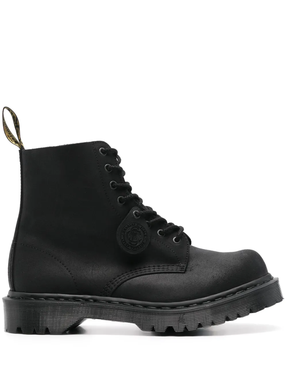 Black boot, side view