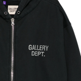 Close up of Black hoodie, showing texture of the 100% cotton fabric