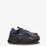 Blue sneakers, side view