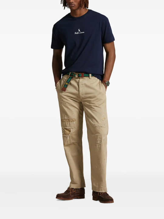 Blue t-shirts , full body view