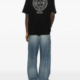 Black t-shirts, full body view