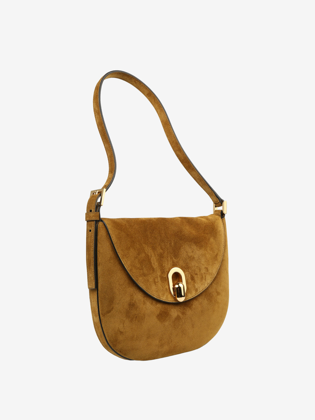 Tan bag, side view