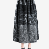 Black skirt, full body view
