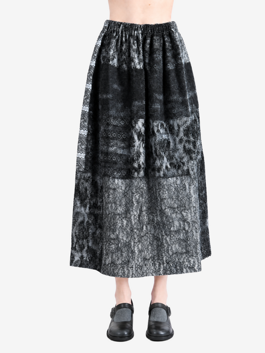 Black skirt, full body view