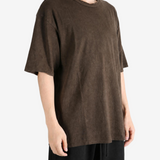 Brown t-shirt, full body view