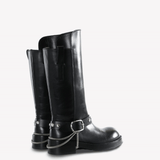 Black boots, front view