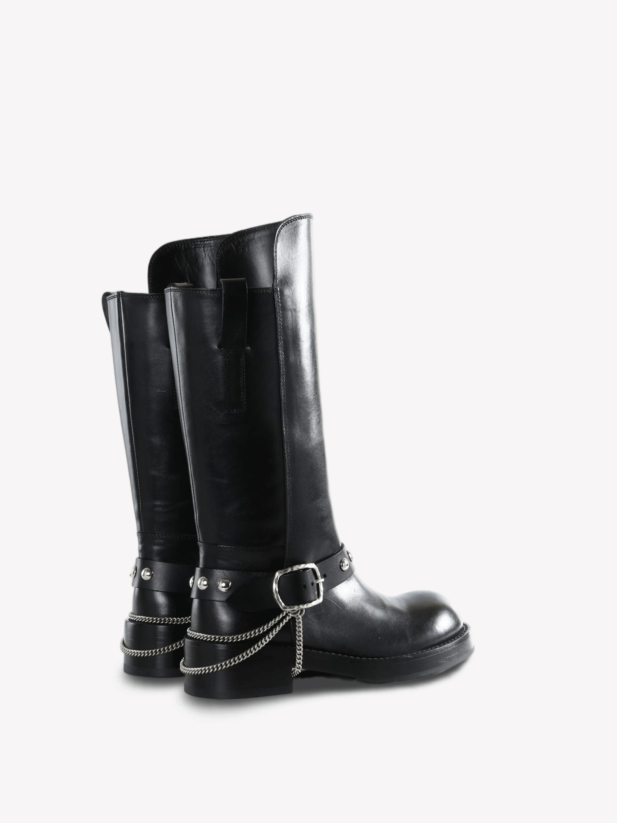Black boots, front view