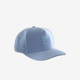 Blue hat, front view