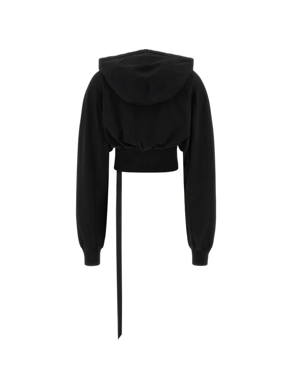 Black hoodie, back view
