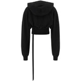 Black hoodie, back view
