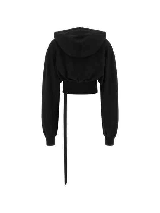 Black hoodie, back view
