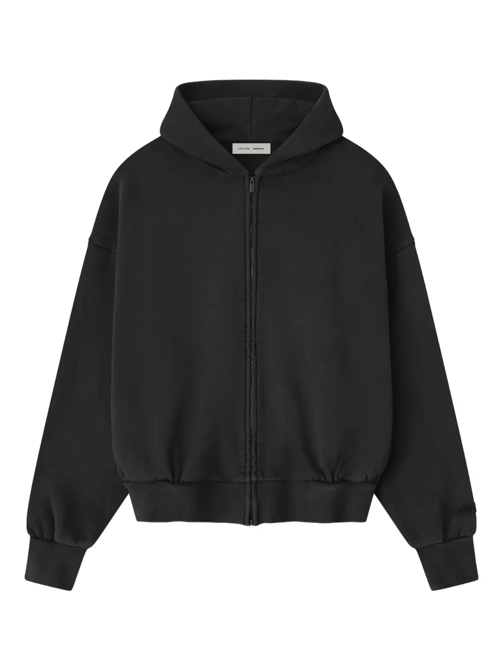 black hoodie, front view