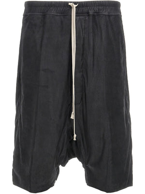 RICK OWENS - Men  Leather Rick S Pods Shorts